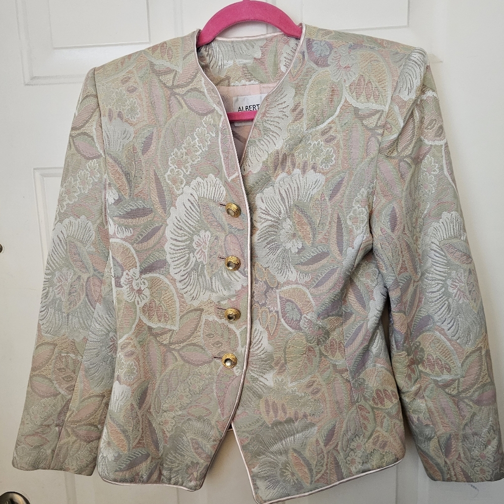 Albert Nipon Floral Jacket - image 1